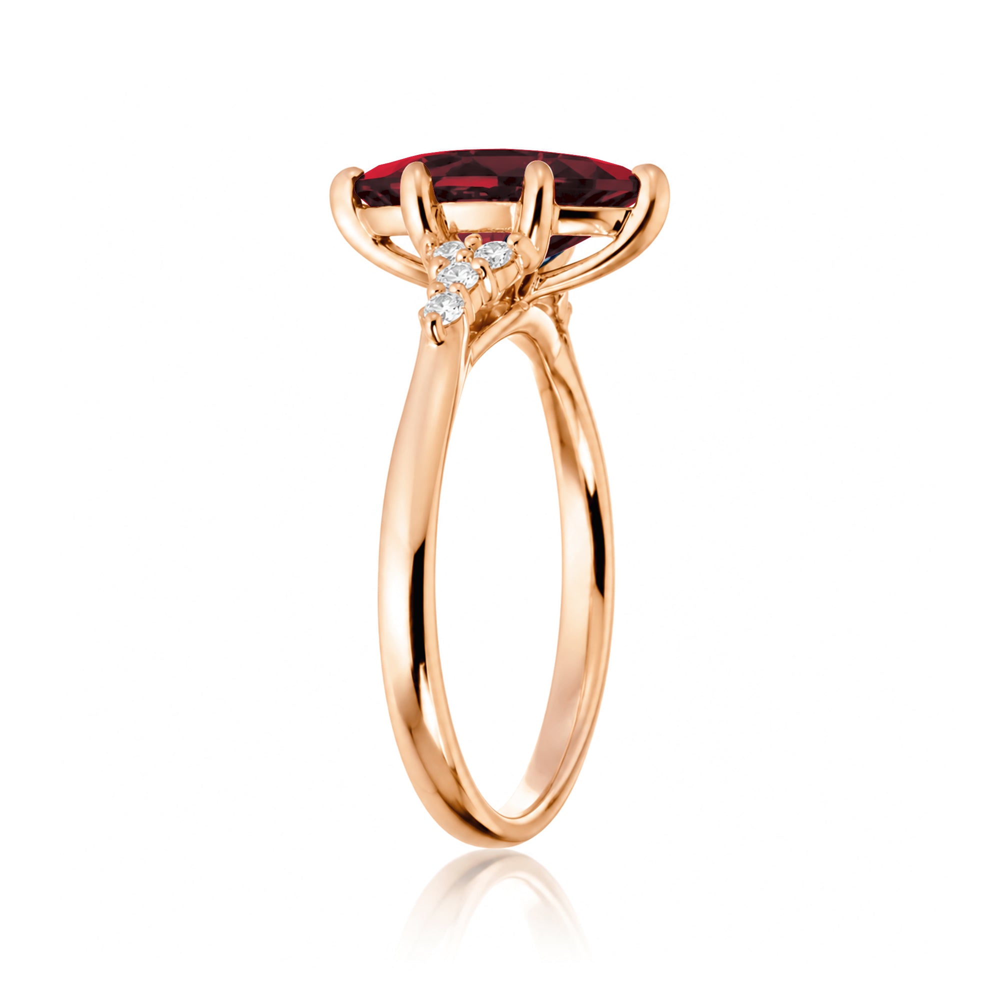 The Chloe Marquise Cut Ruby Ring