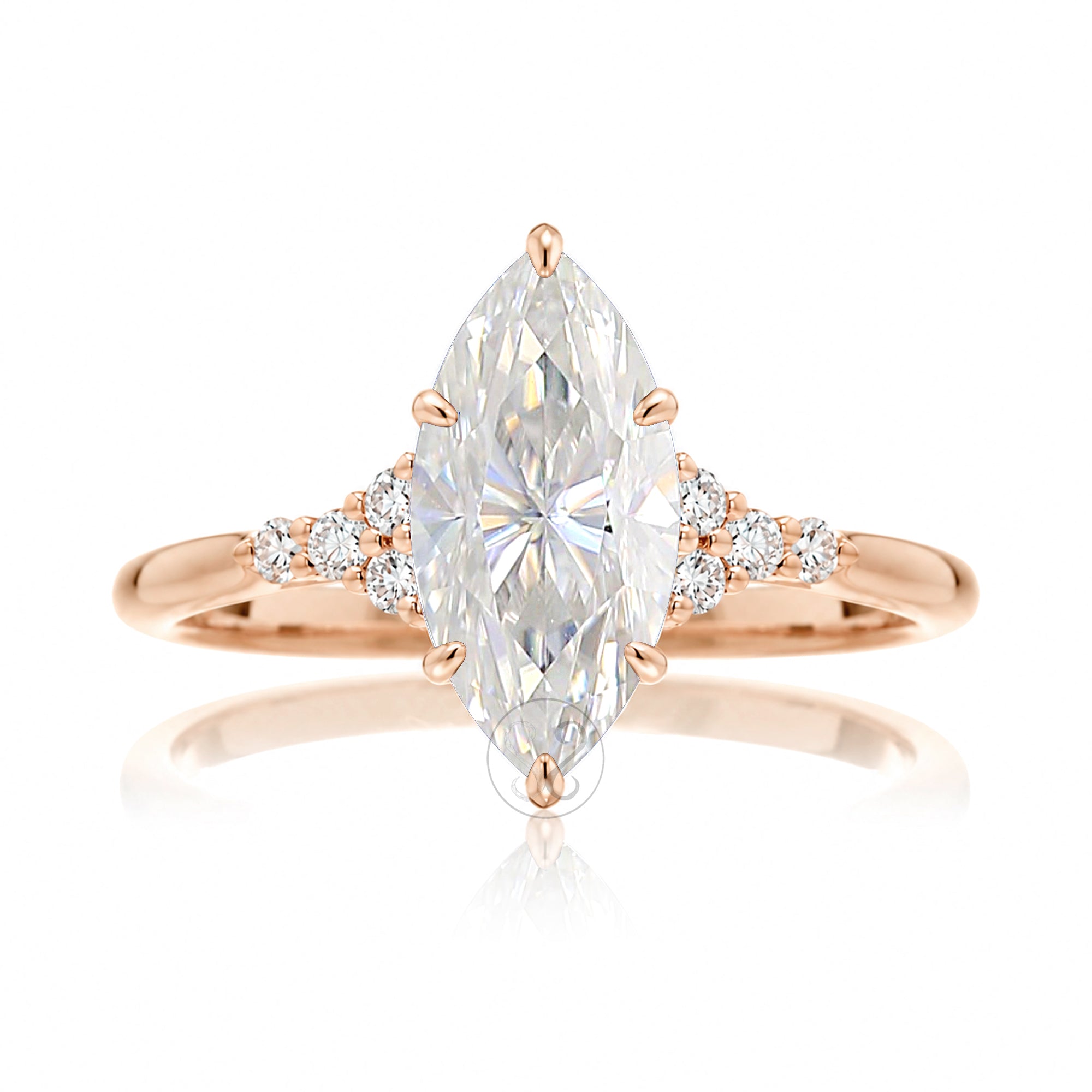 The Chloe Marquise Cut Moissanite Ring
