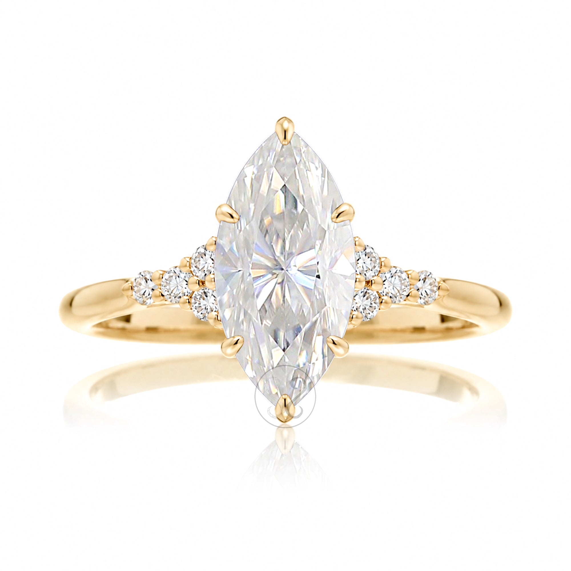 The Chloe Marquise Cut Moissanite Ring
