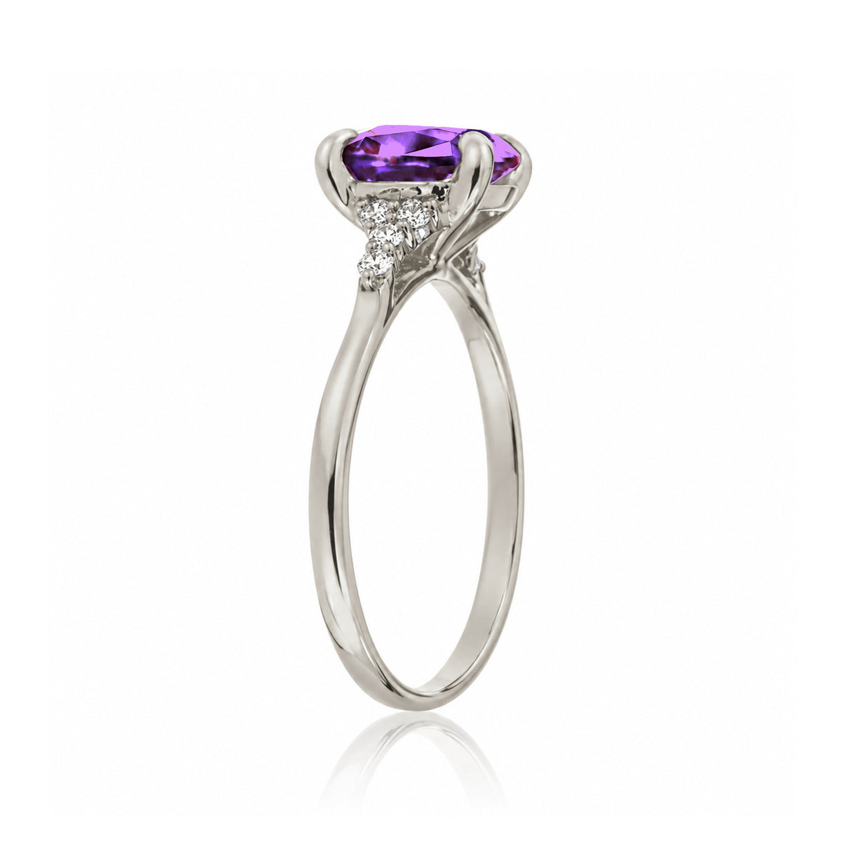 The Chloe Pear Cut Amethyst Ring