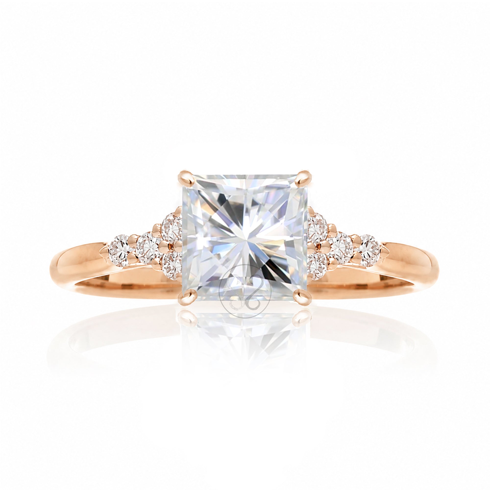 The Chloe Princess Cut Moissanite Ring
