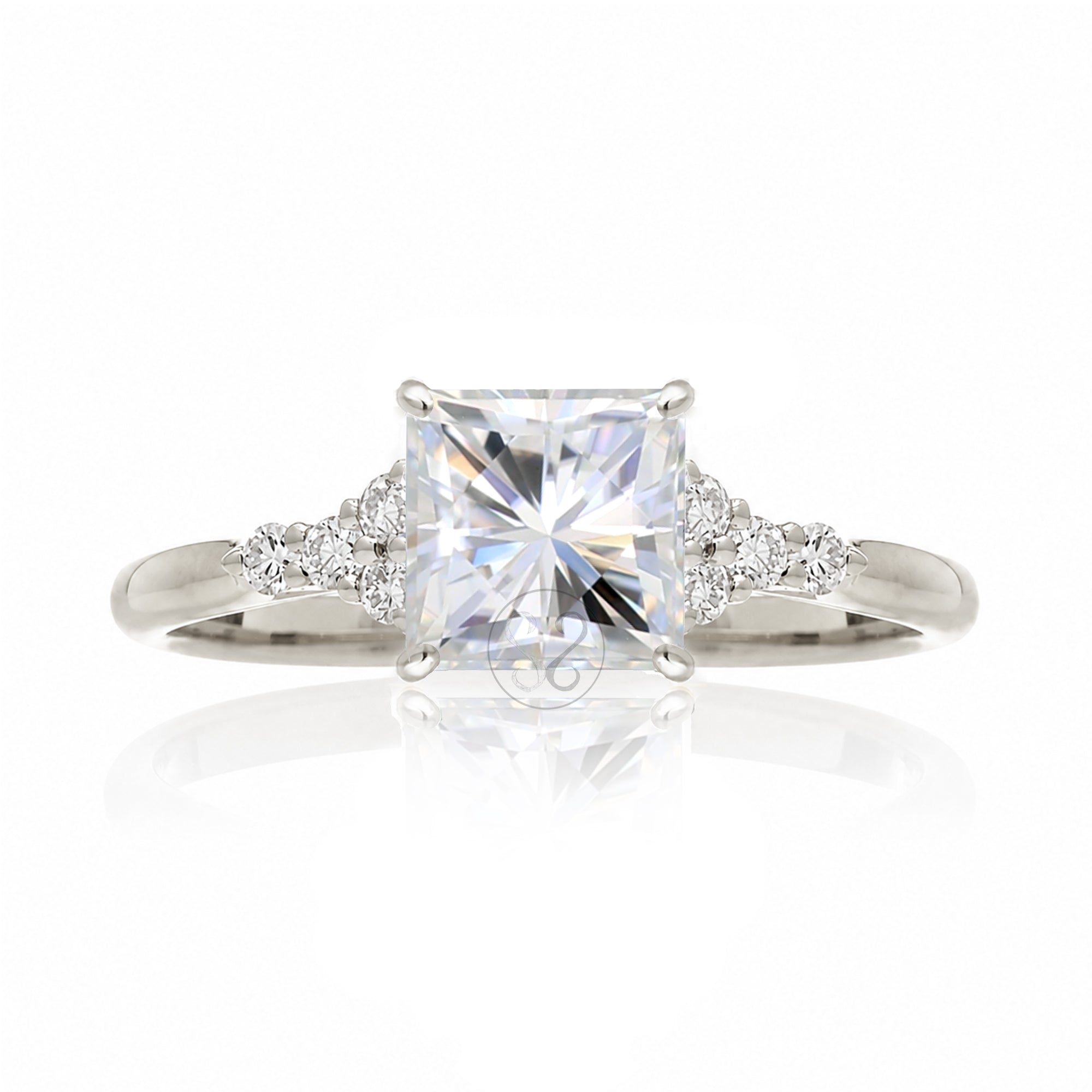 The Chloe Princess Cut Moissanite Ring