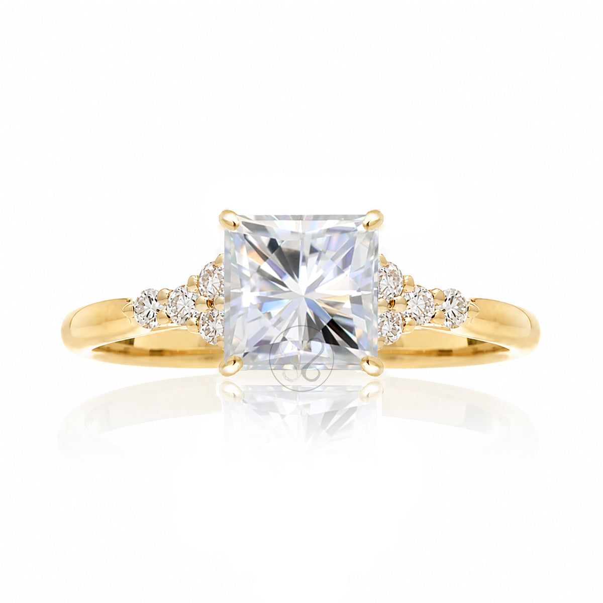 The Chloe Princess Cut Moissanite Ring