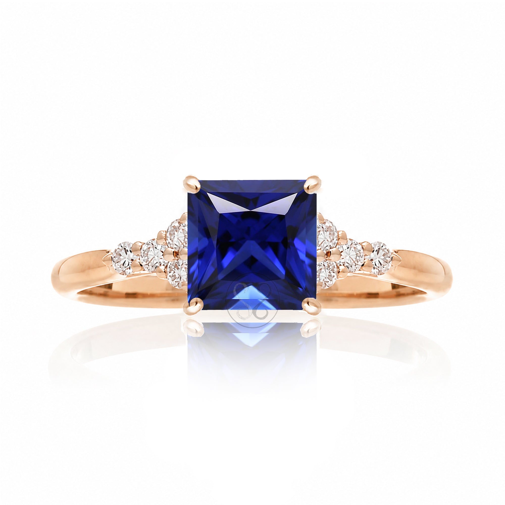 The Chloe Princess Cut Sapphire Ring