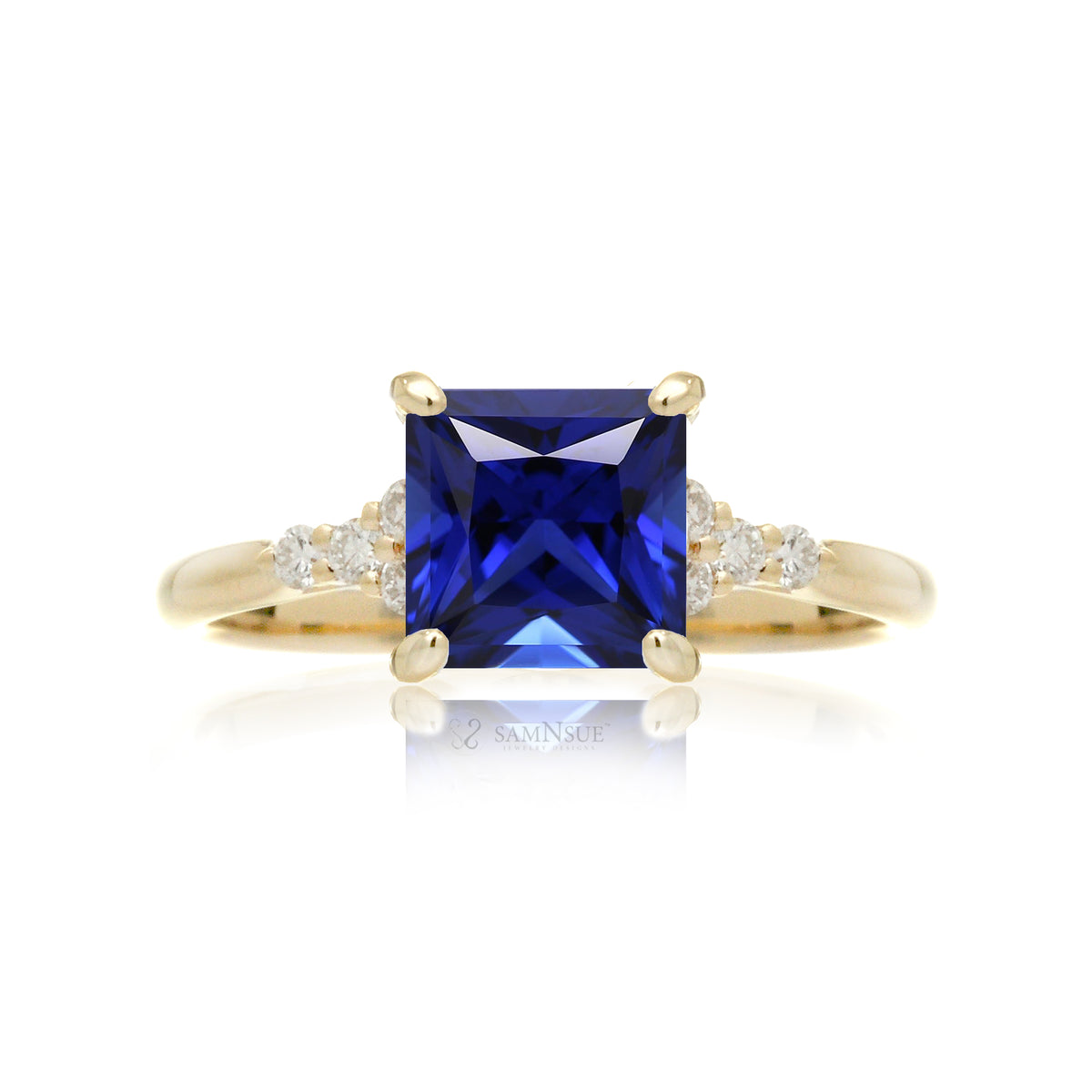 The Chloe Princess Cut Sapphire Ring