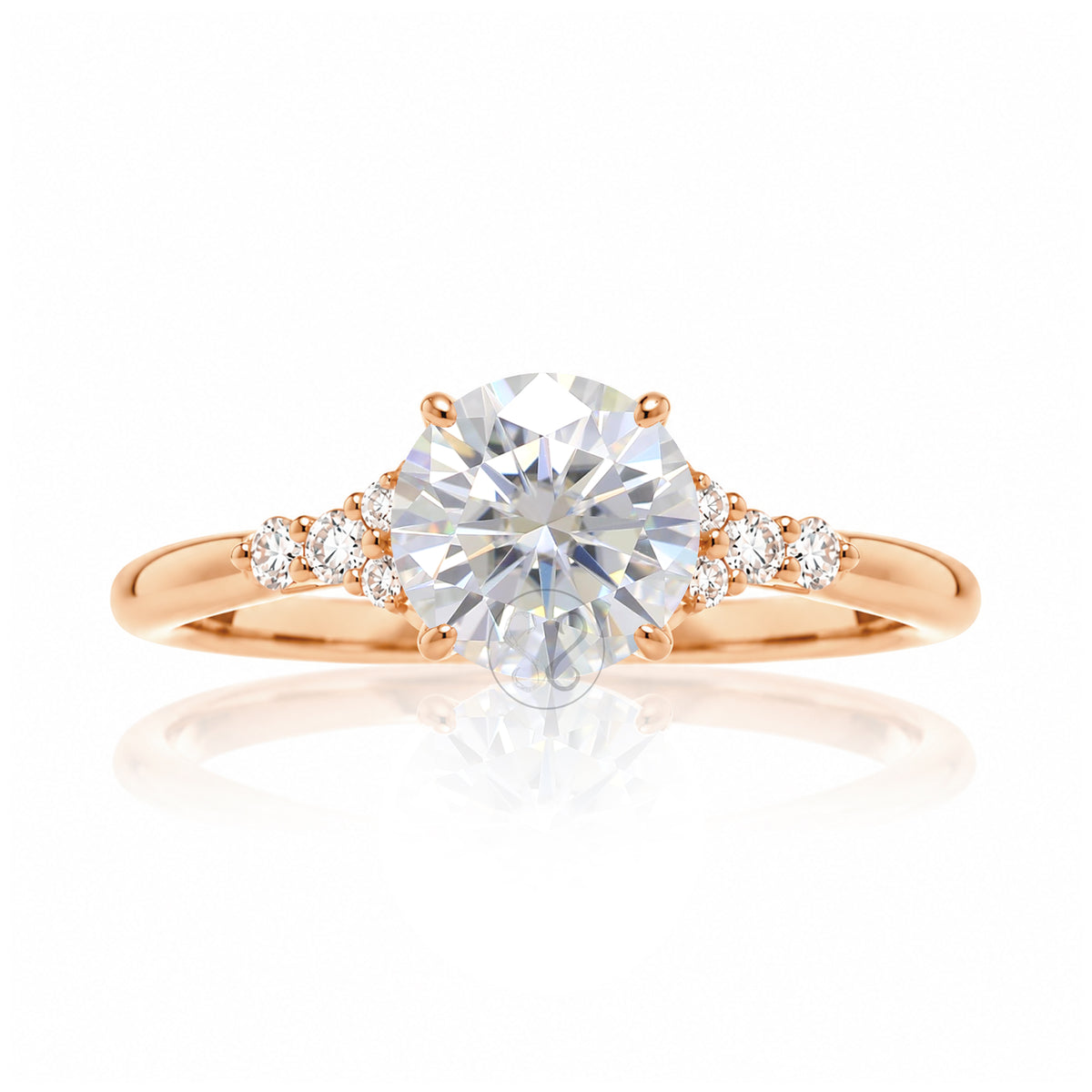 The Chloe Round Cut Moissanite Ring
