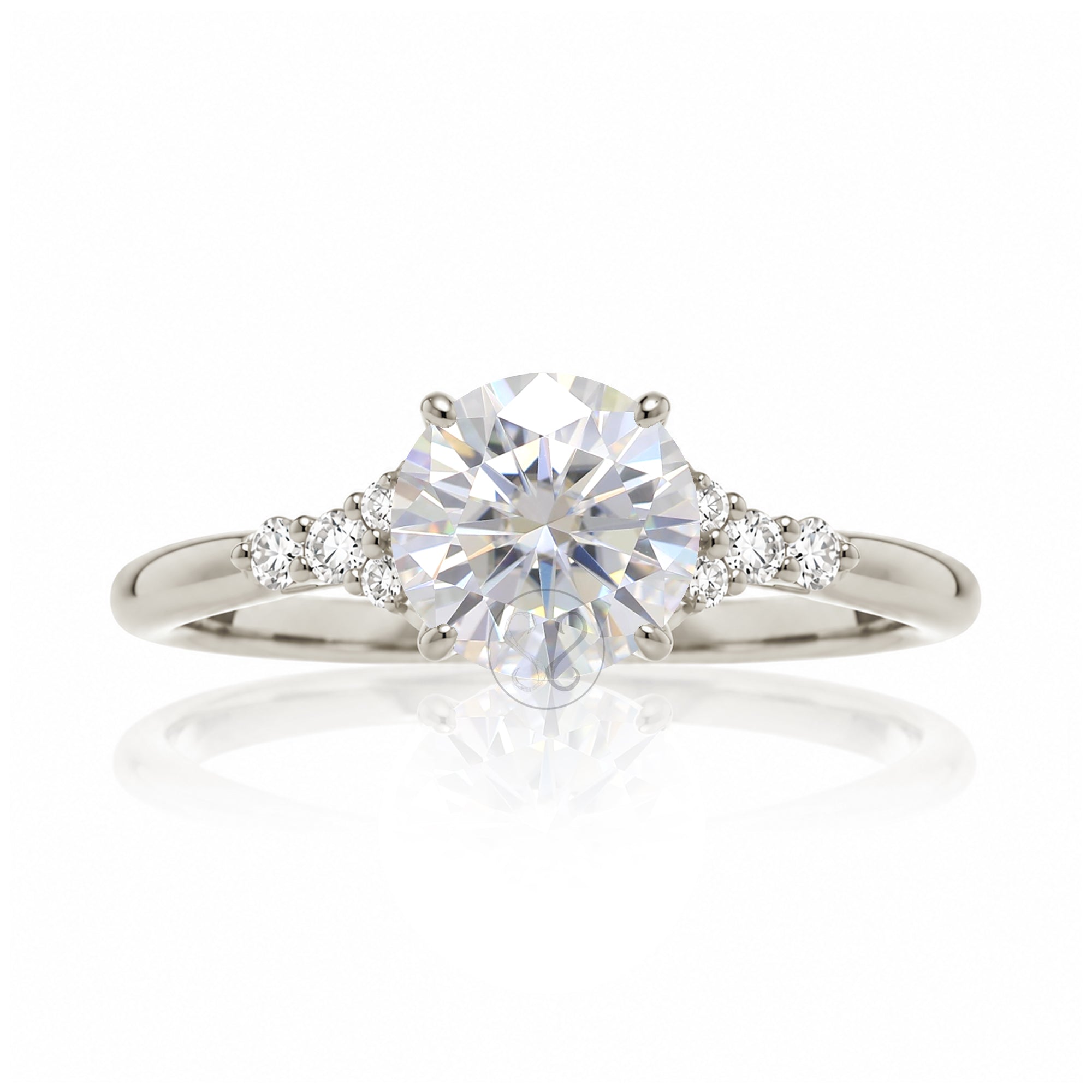 The Chloe Round Cut Moissanite Ring