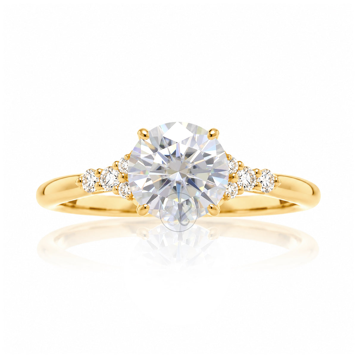 The Chloe Round Cut Moissanite Ring