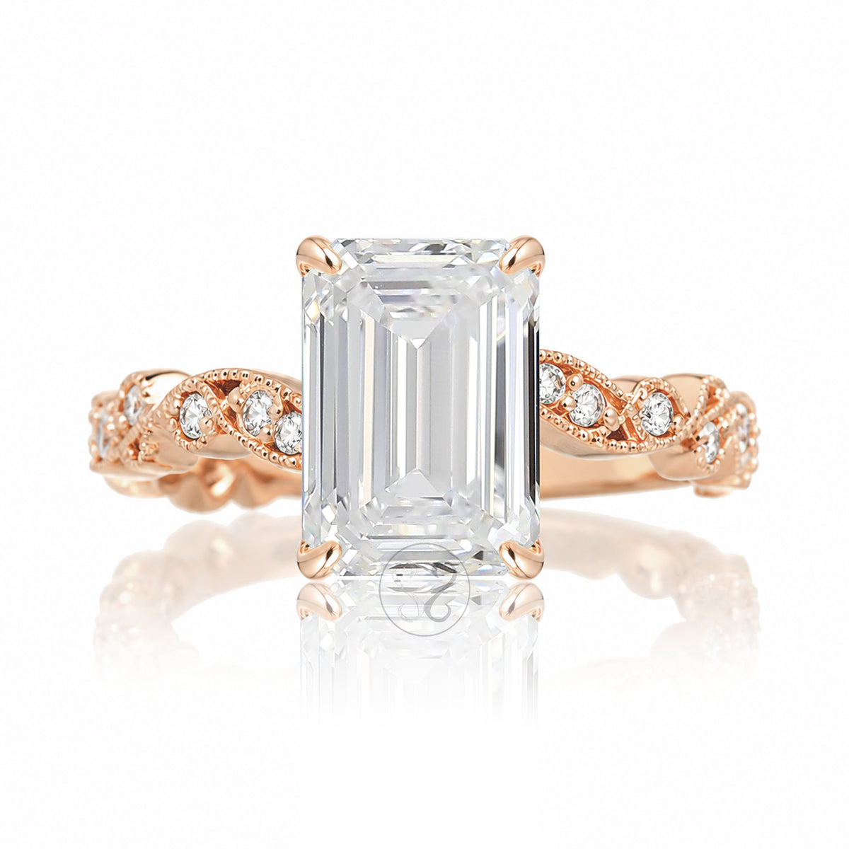 The Elara Emerald Cut Diamond Ring