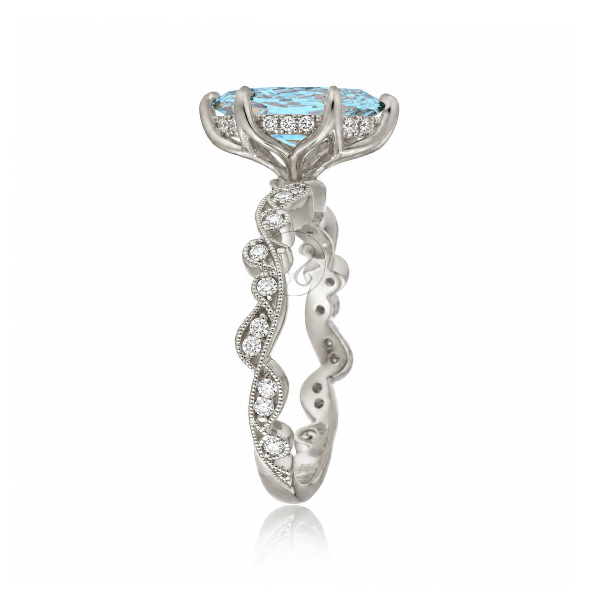The Elara Marquise Aquamarine Ring