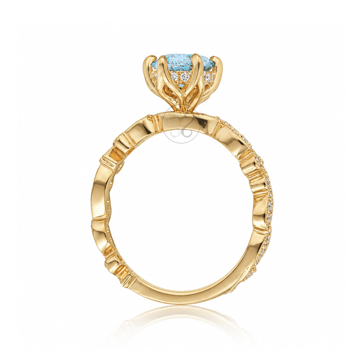 The Elara Marquise Aquamarine Ring