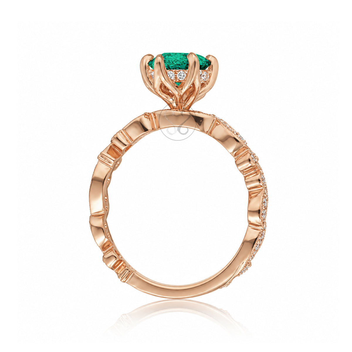 The Elara Marquise Emerald Ring