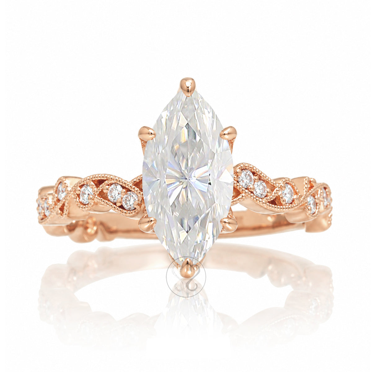 The Elara Marquise Moissanite Ring