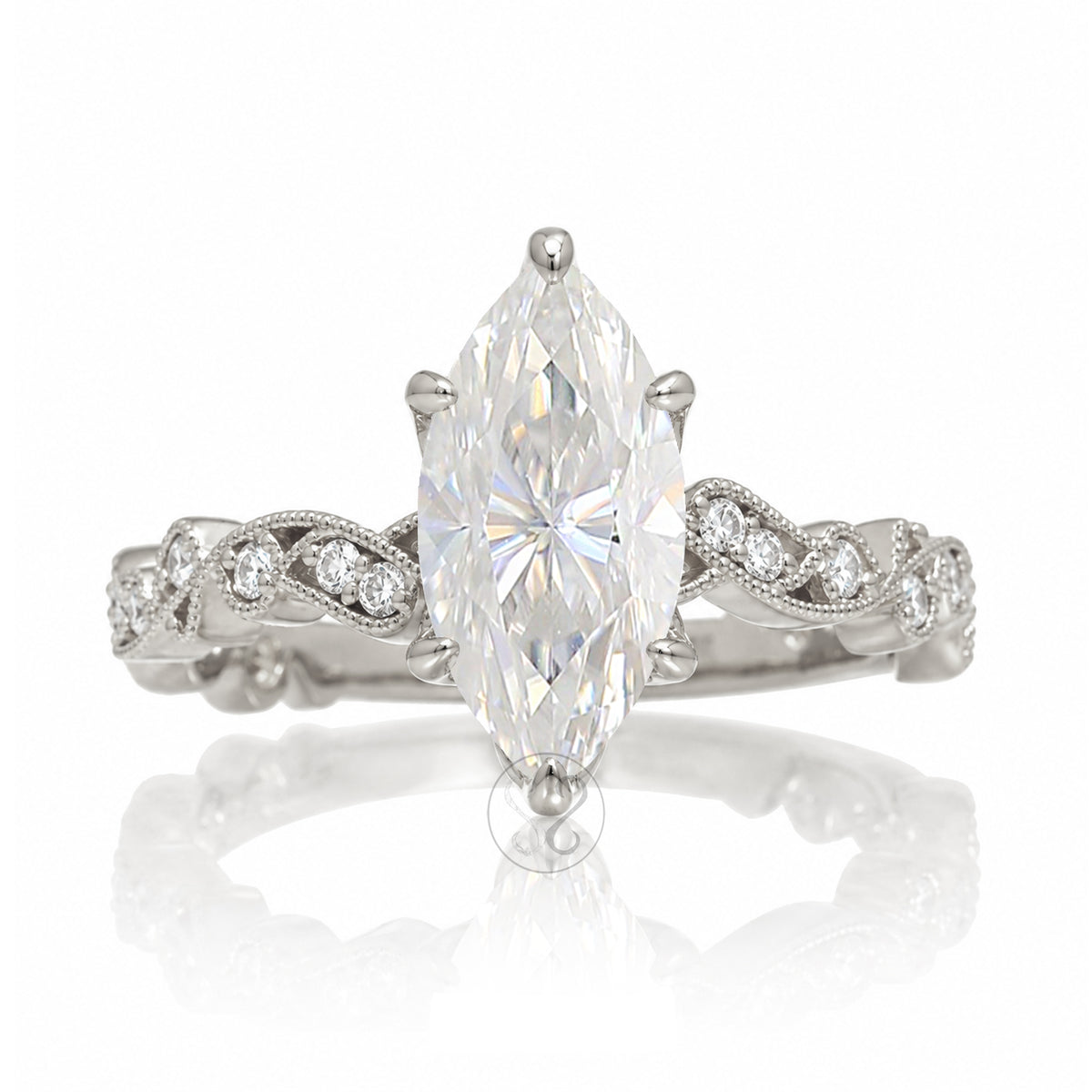 The Elara Marquise Moissanite Ring