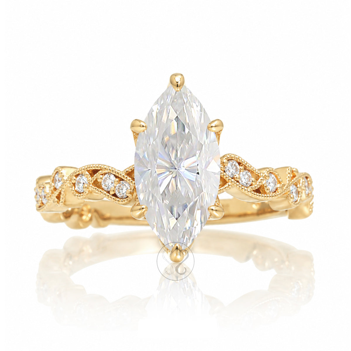 The Elara Marquise Moissanite Ring