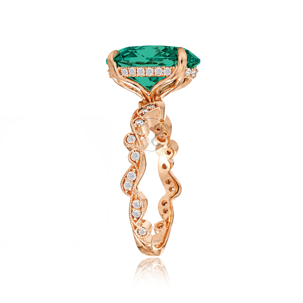 The Elara Oval Emerald Ring