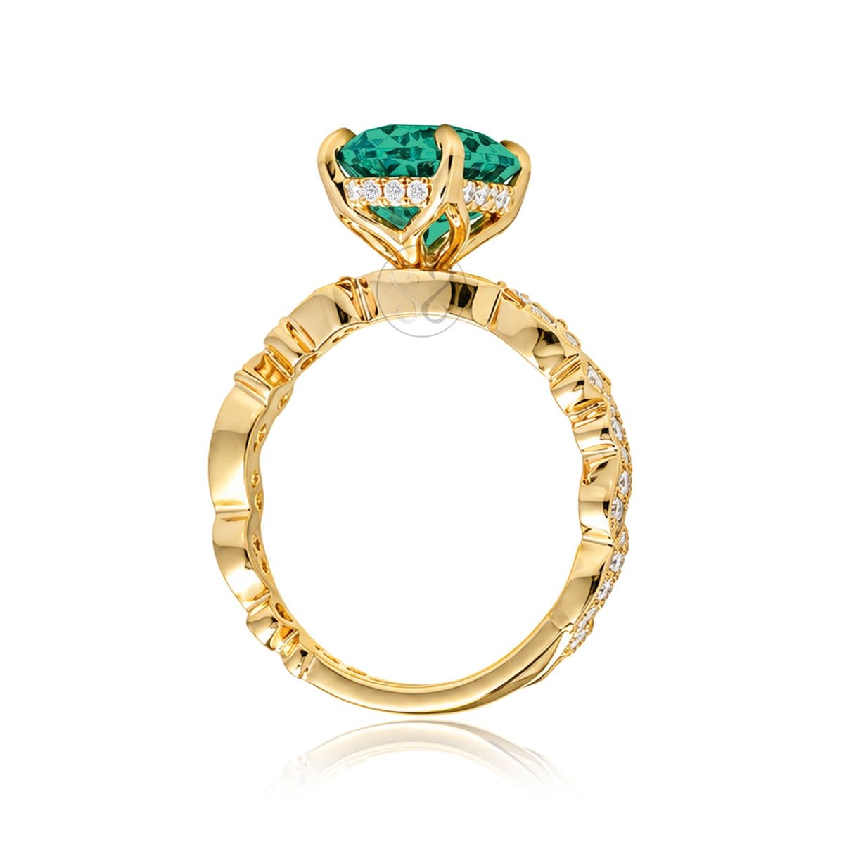 The Elara Oval Emerald Ring