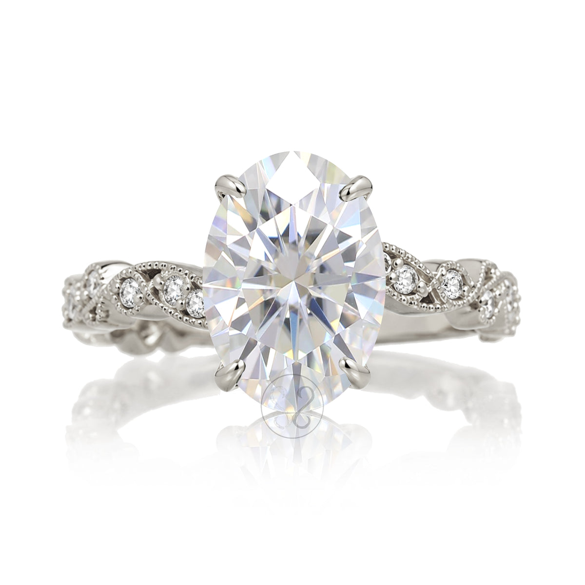 The Elara Oval Moissanite Ring