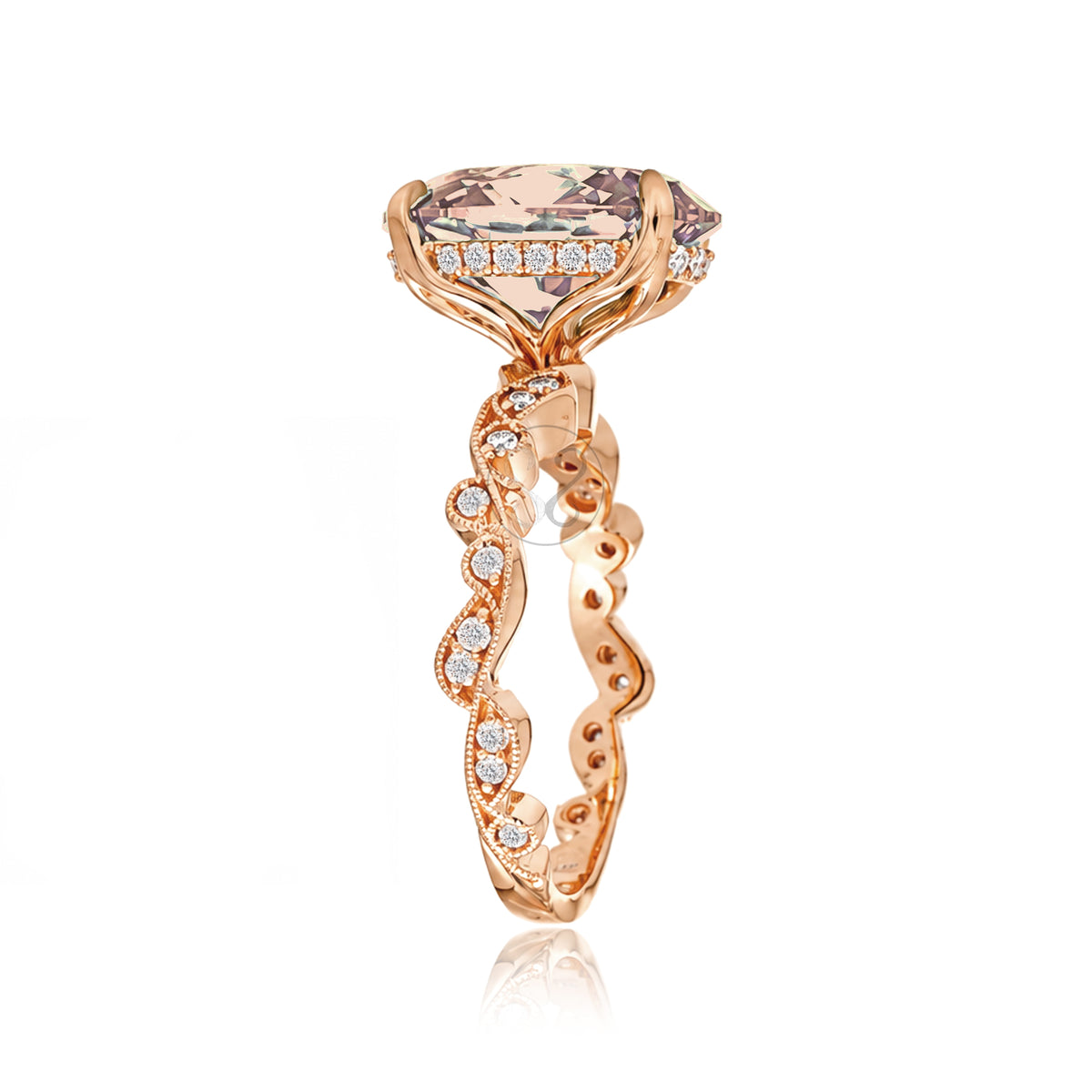 The Elara Oval Morganite Ring