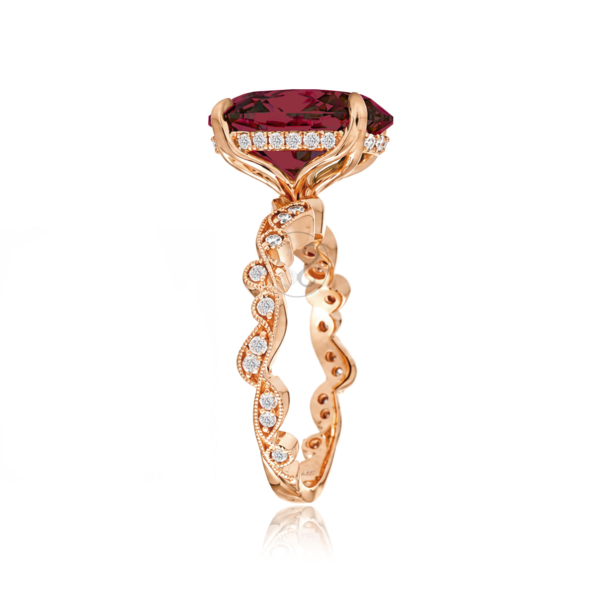 The Elara Oval Ruby Ring
