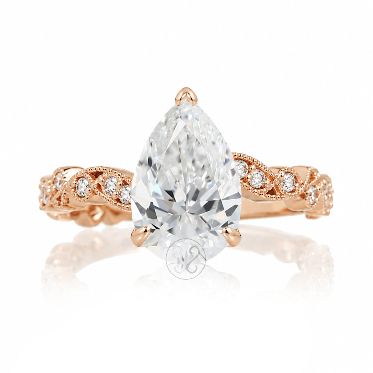 The Elara Pear Diamond Ring