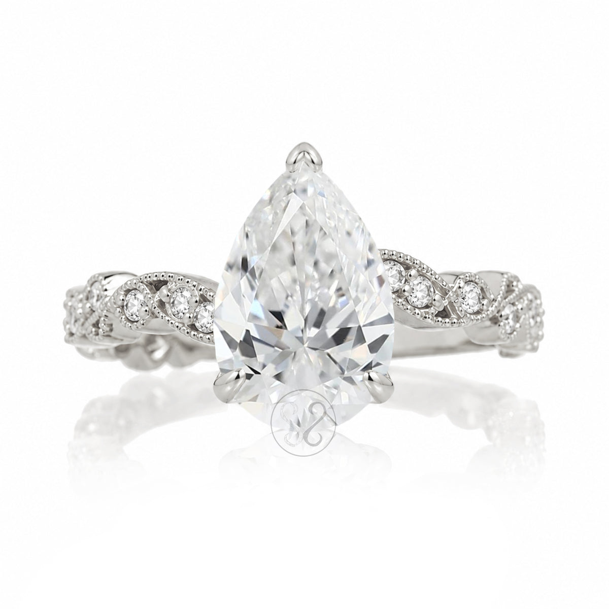 The Elara Pear Diamond Ring