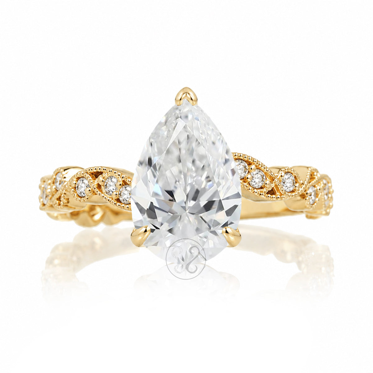 The Elara Pear Diamond Ring