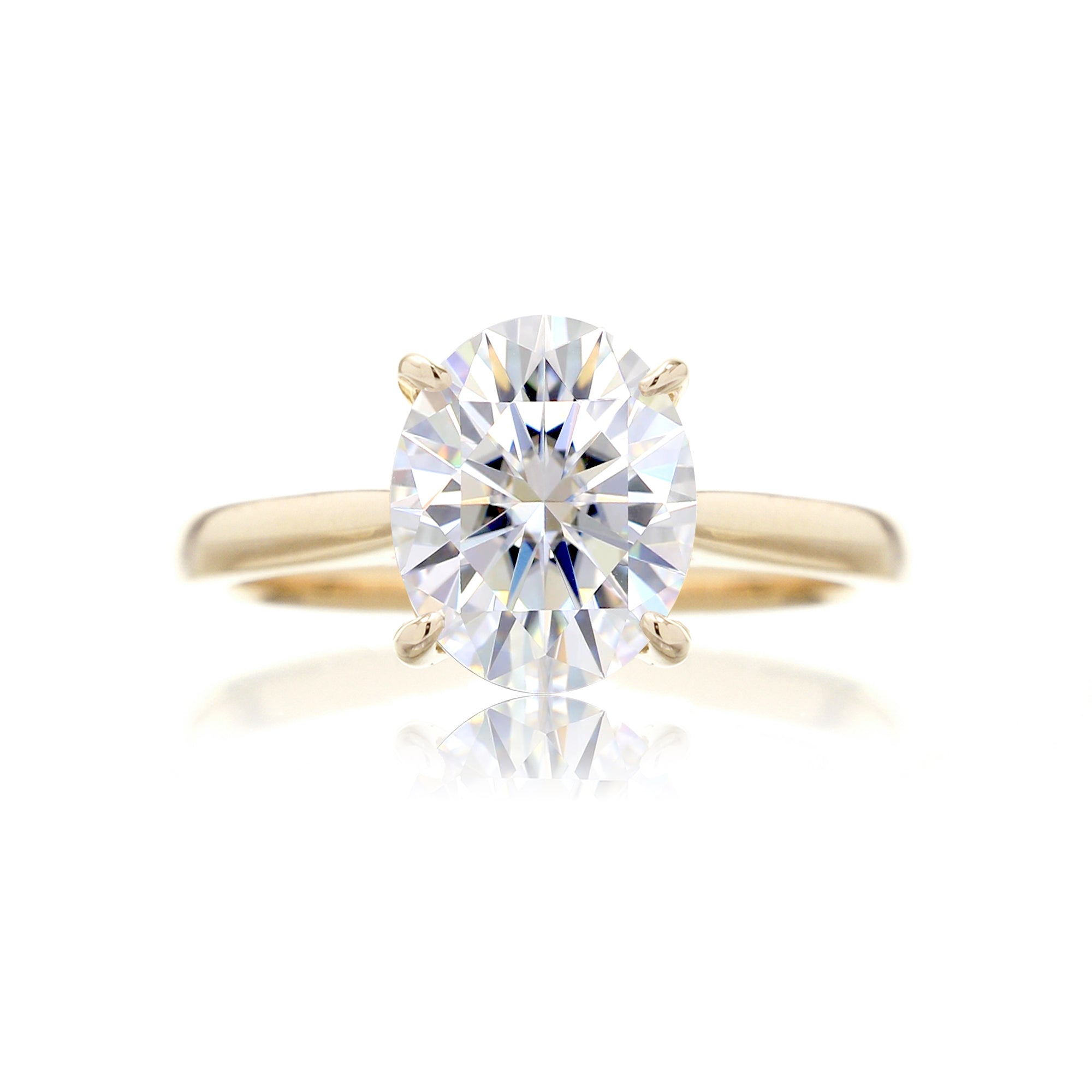 The Emily Oval Moissanite & Diamond Ring
