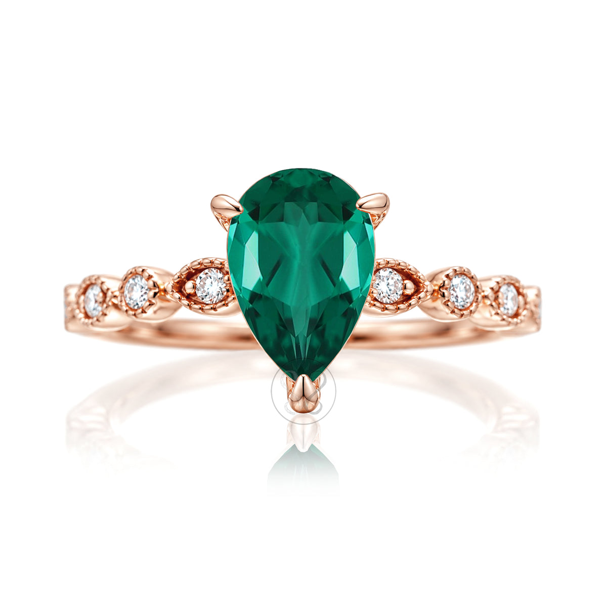 The Ivy Pear Emerald Ring