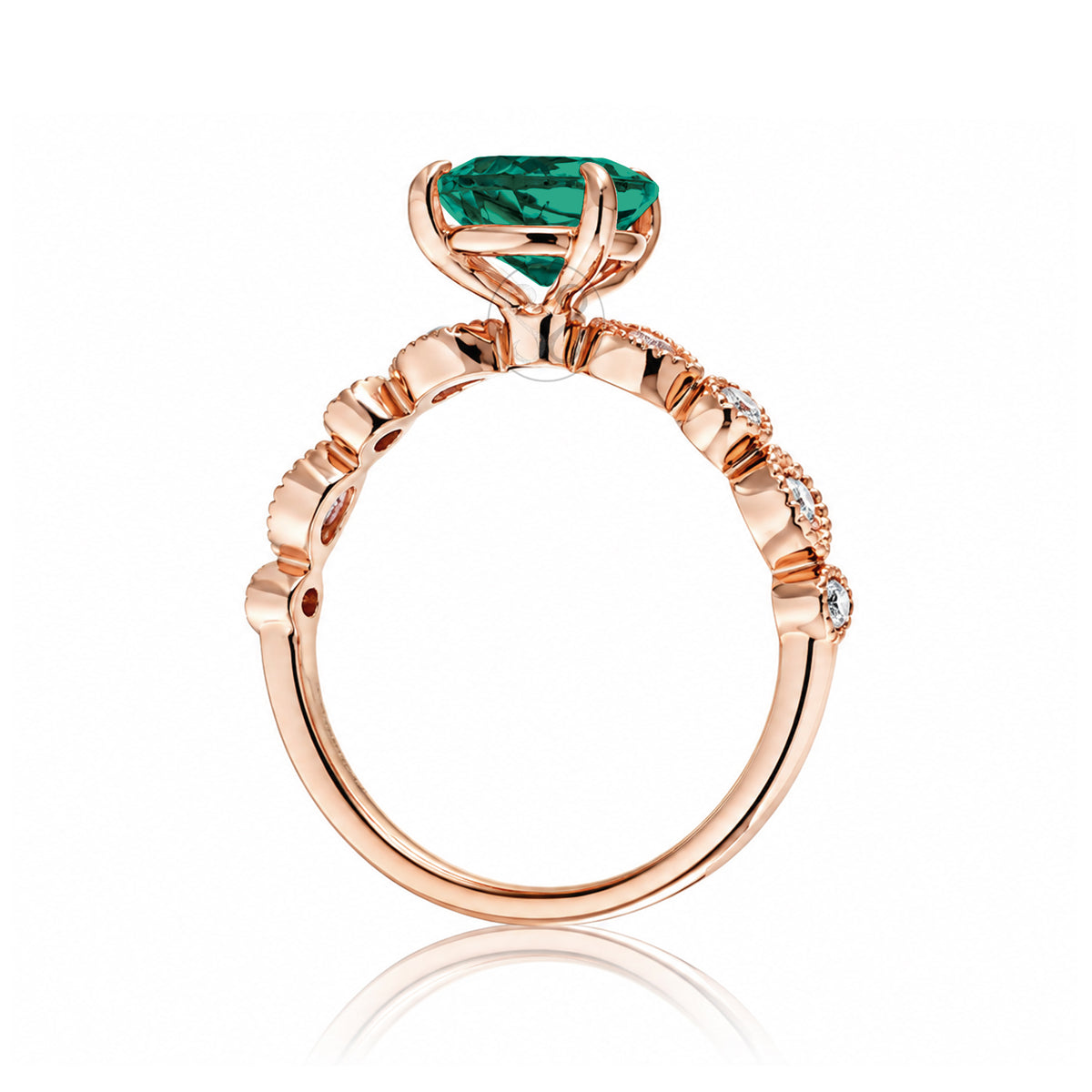 The Ivy Pear Emerald Ring