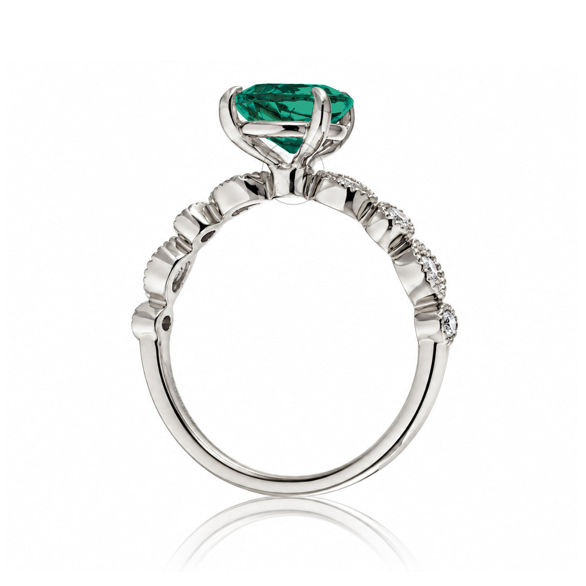 The Ivy Pear Emerald Ring