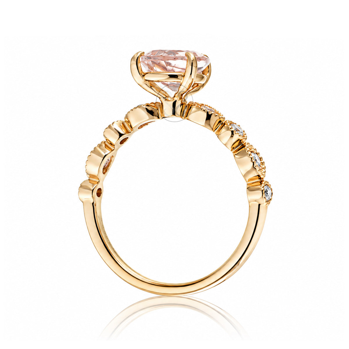 The Ivy Pear Morganite Ring