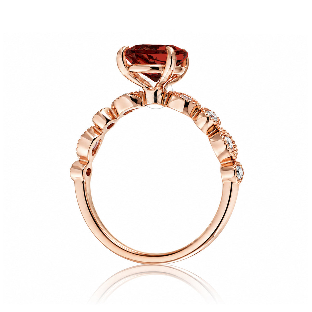 The Ivy Pear Ruby Ring