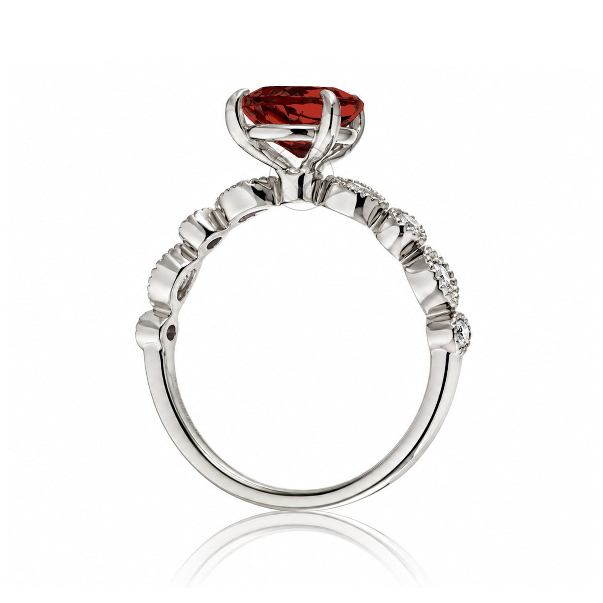 The Ivy Pear Ruby Ring