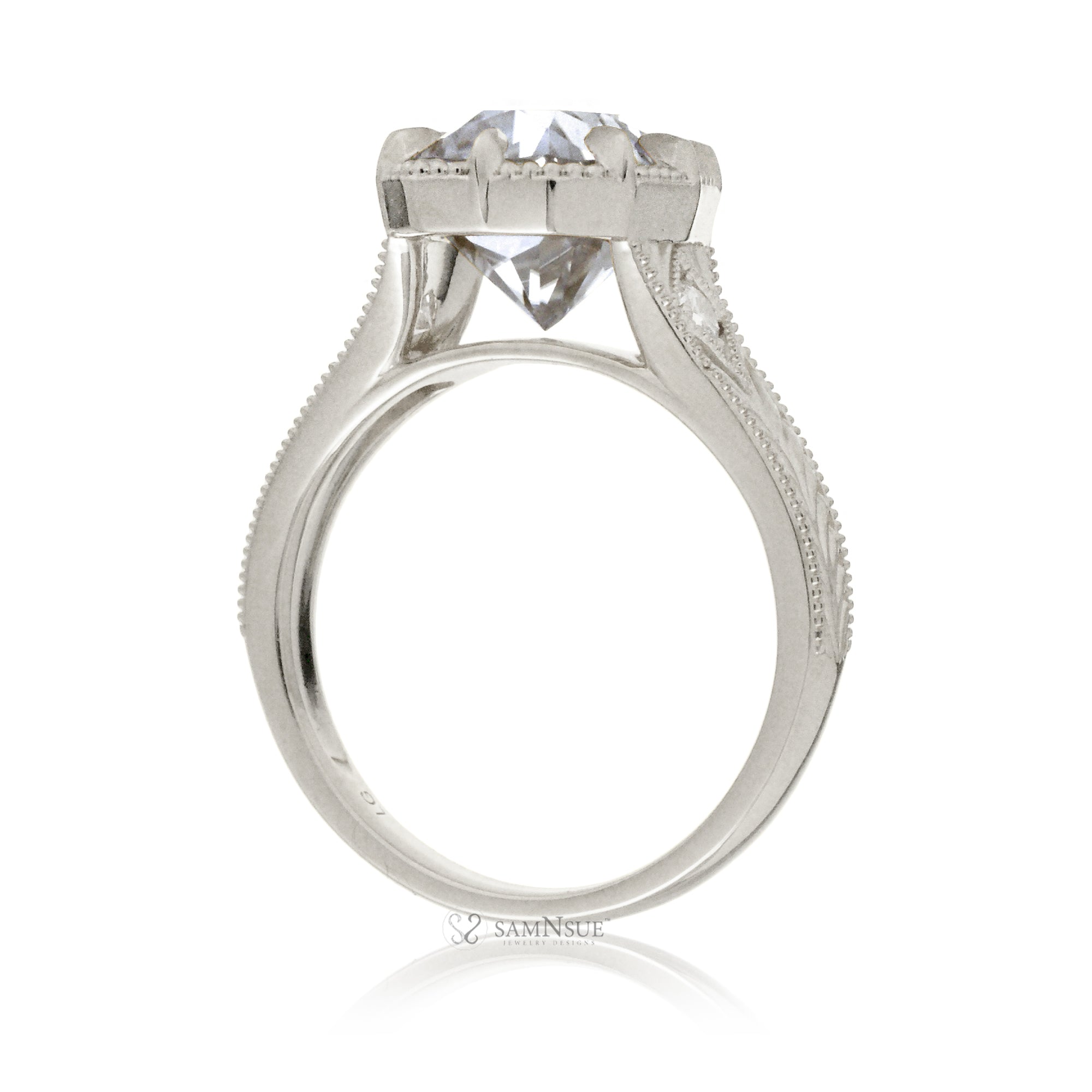 The Kelcey Cushion Cut Moissanite Ring