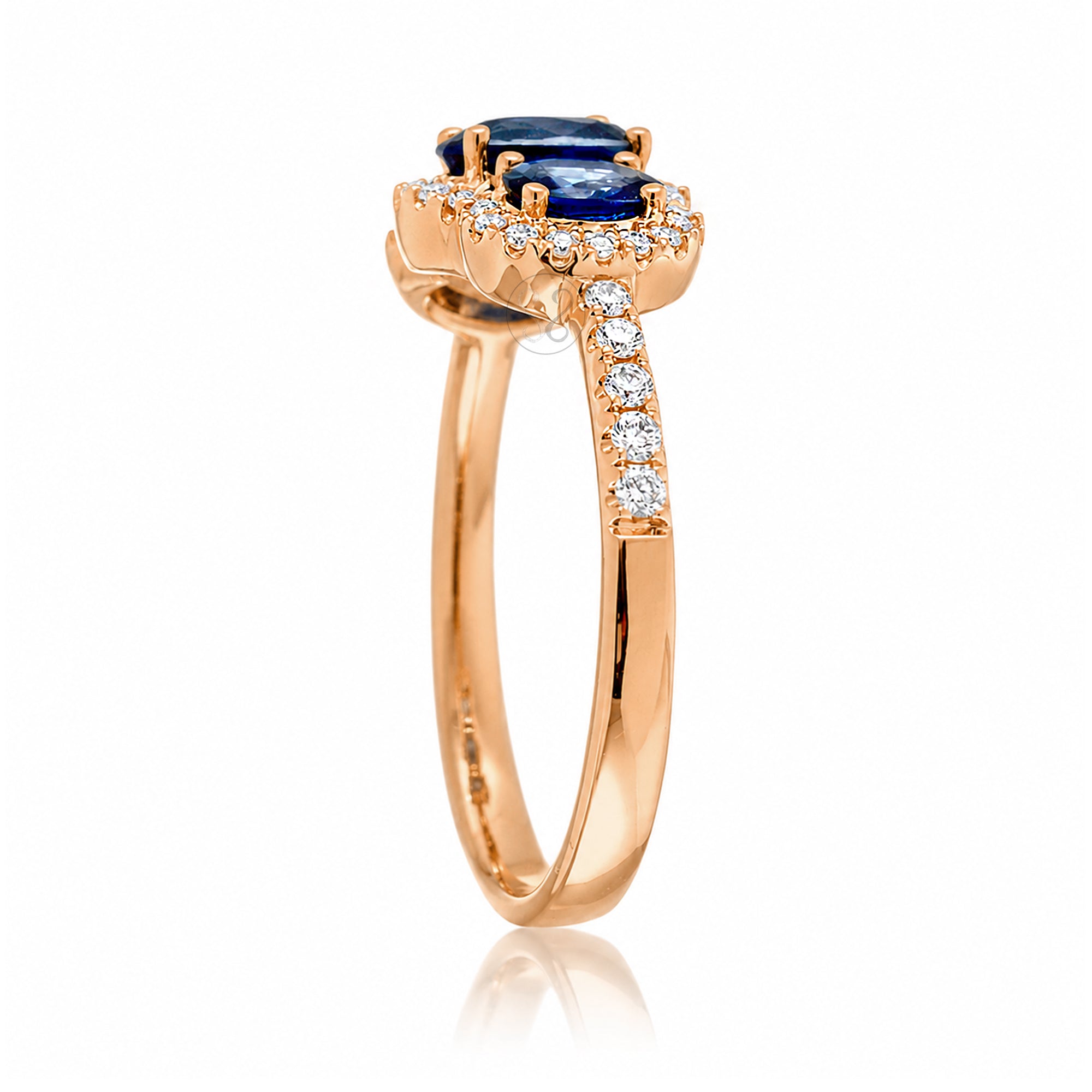 The Pennie Oval Sapphire & Diamond Ring