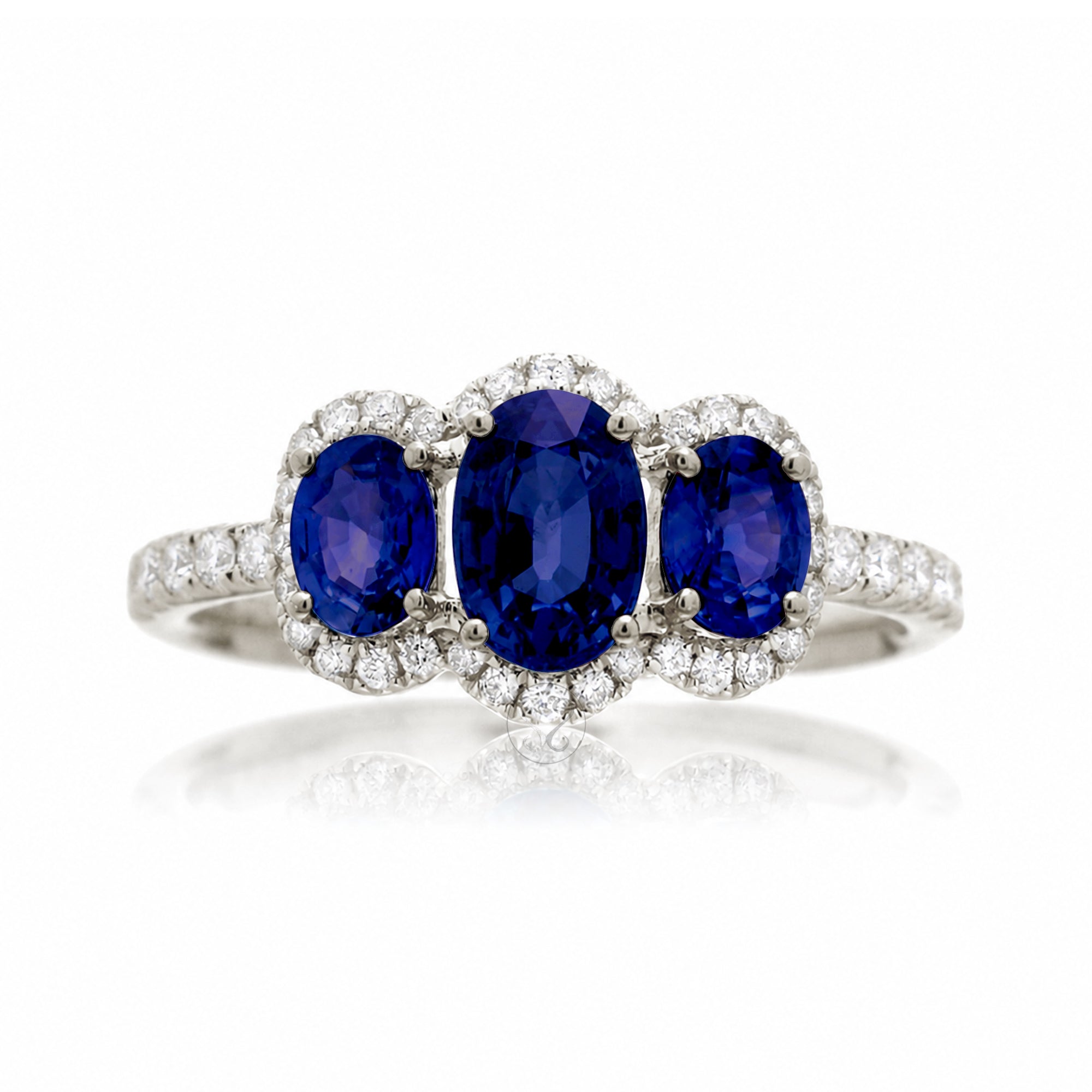The Pennie Oval Sapphire & Diamond Ring