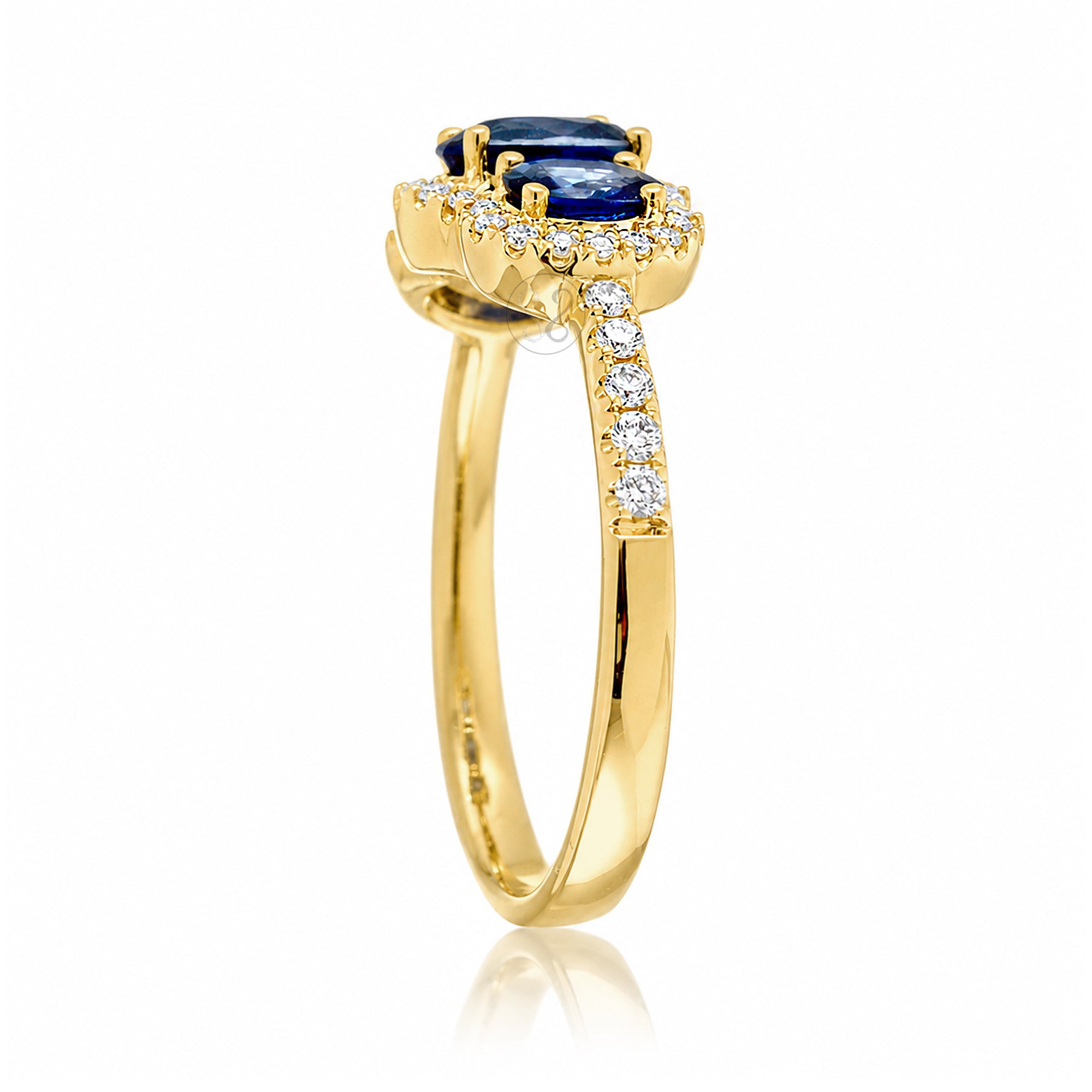 The Pennie Oval Sapphire & Diamond Ring