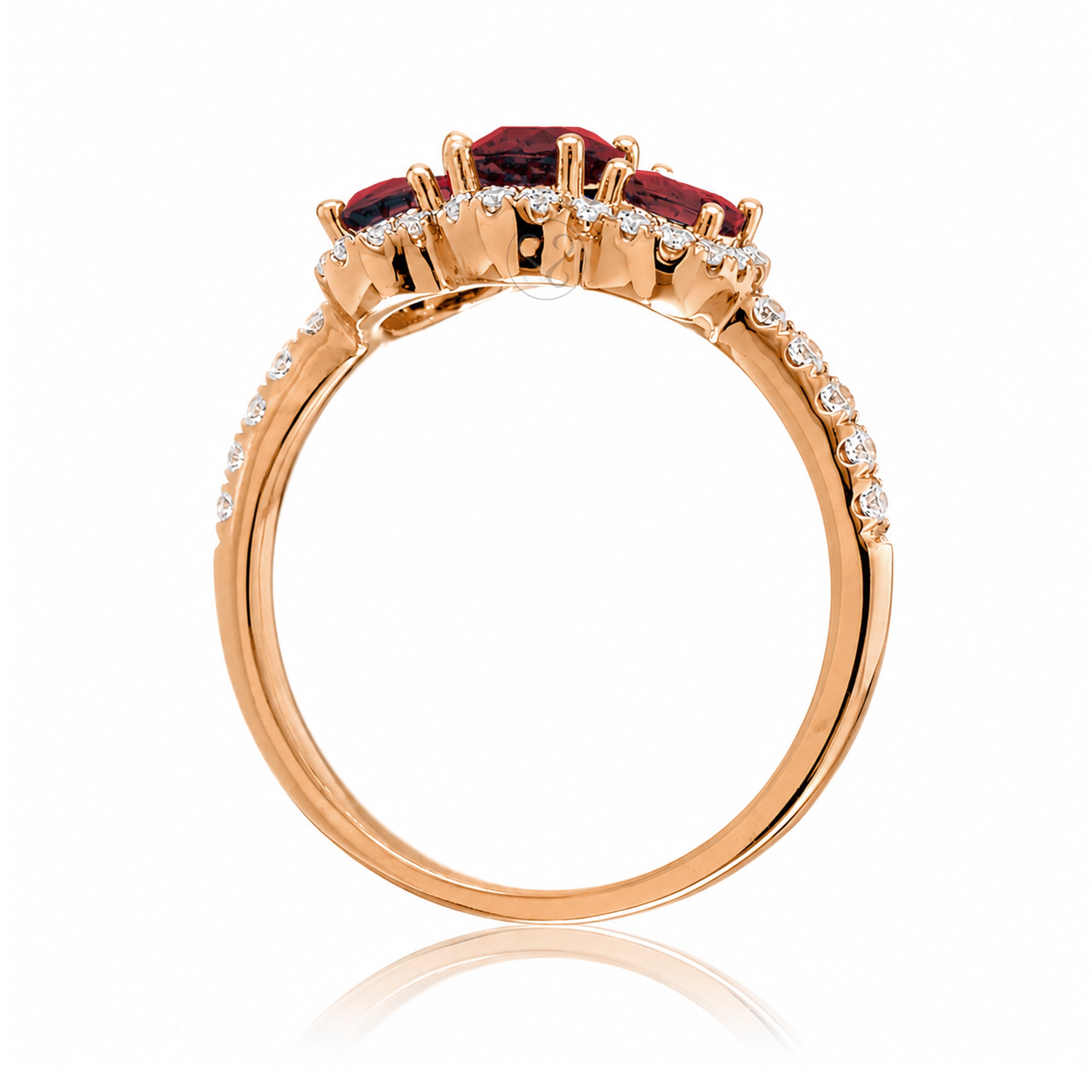 The Pennie Oval Ruby & Diamond Ring