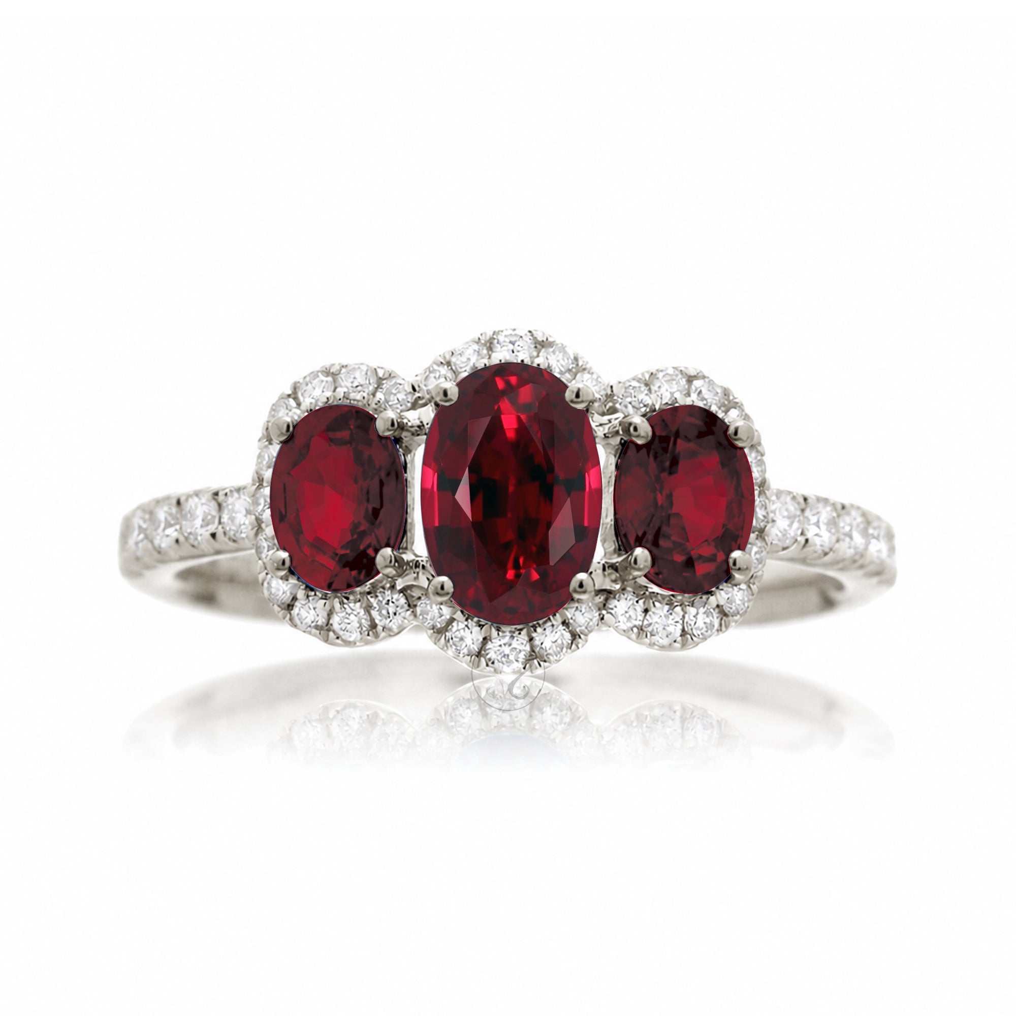 The Pennie Oval Ruby & Diamond Ring