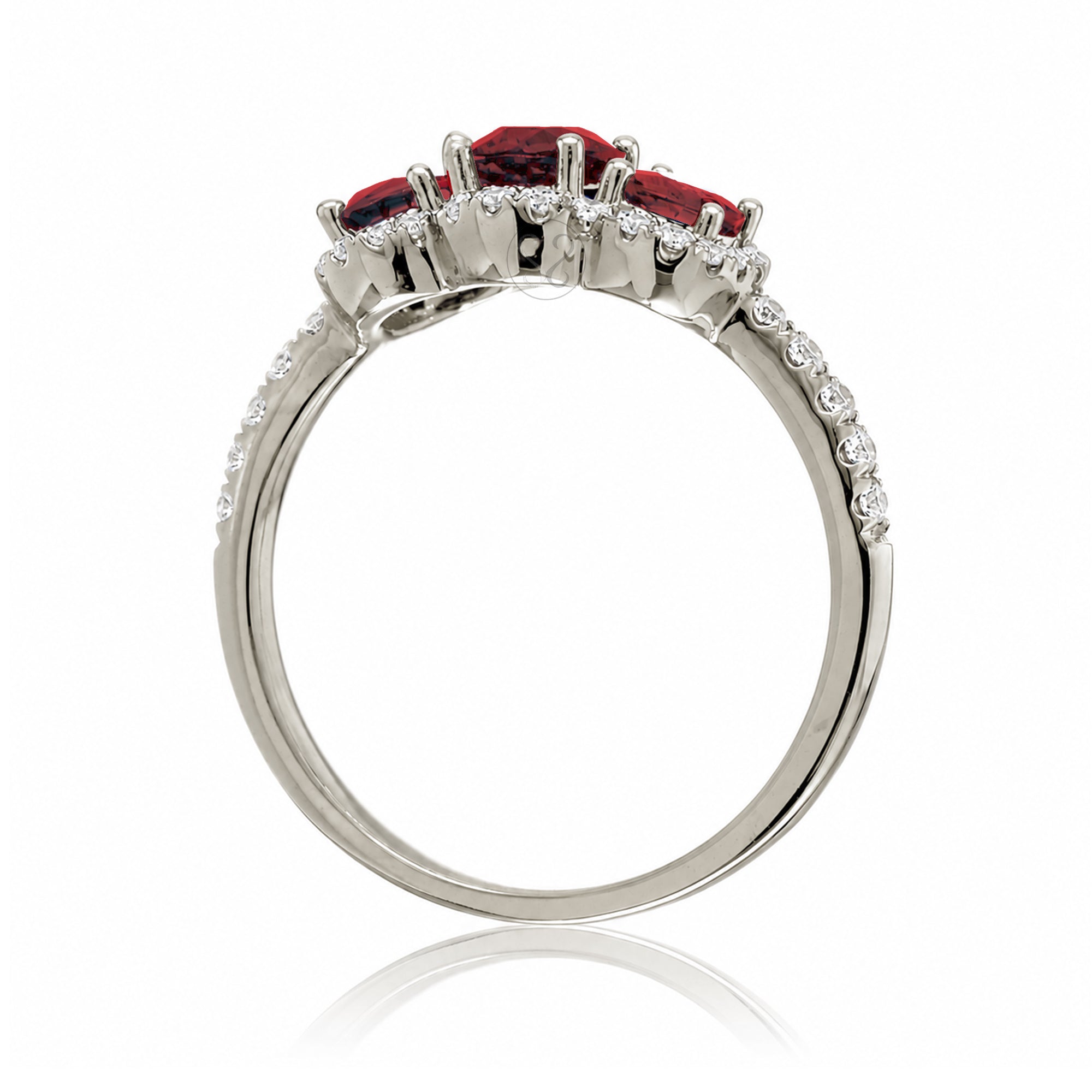 The Pennie Oval Ruby & Diamond Ring