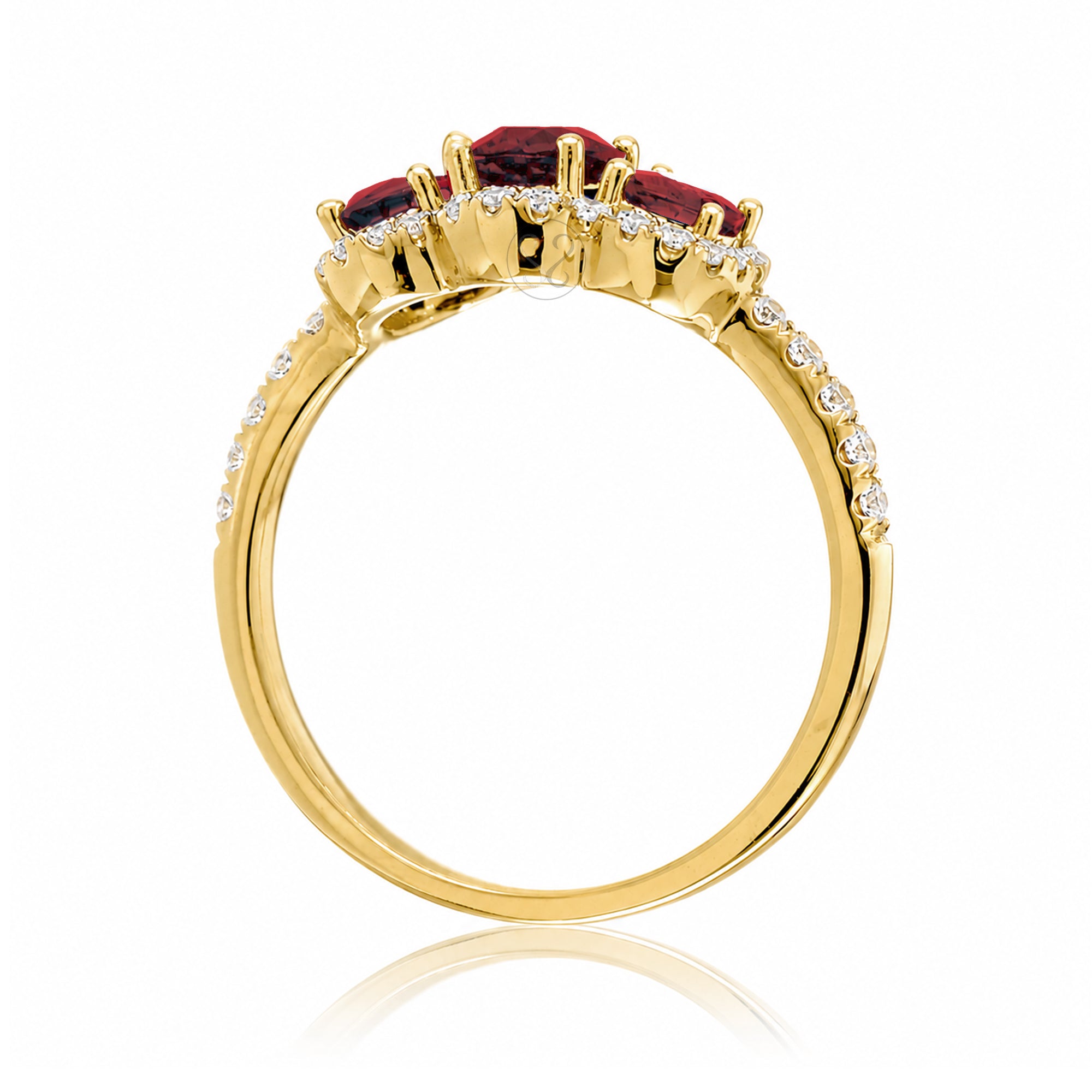 The Pennie Oval Ruby & Diamond Ring