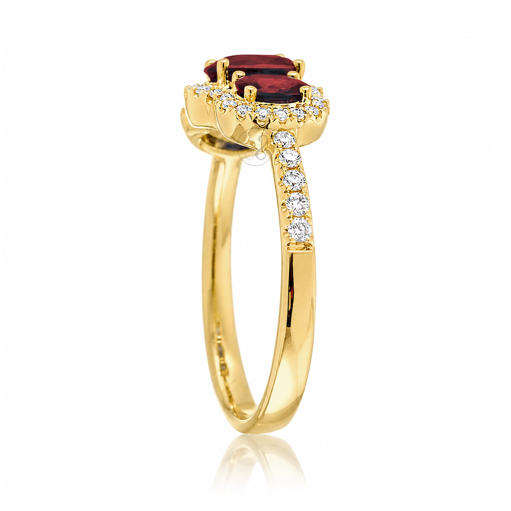 The Pennie Oval Ruby & Diamond Ring