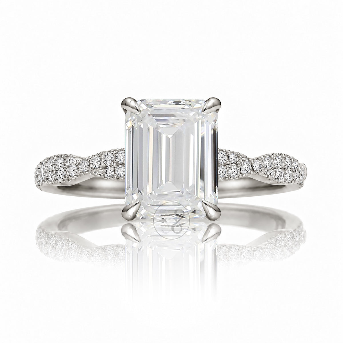 The Seraphina Emerald Cut Diamond Ring