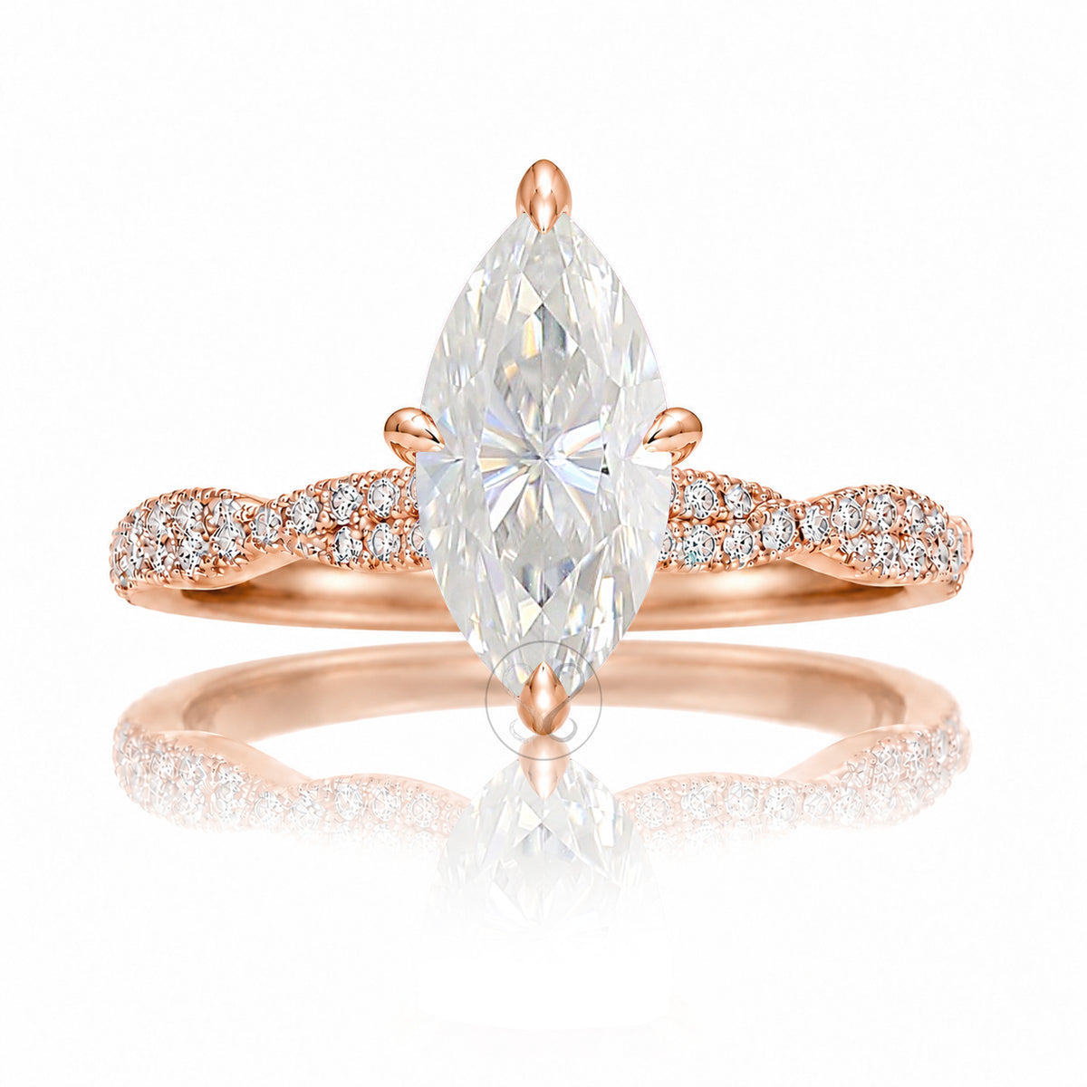 The Seraphina Marquise Moissanite Ring