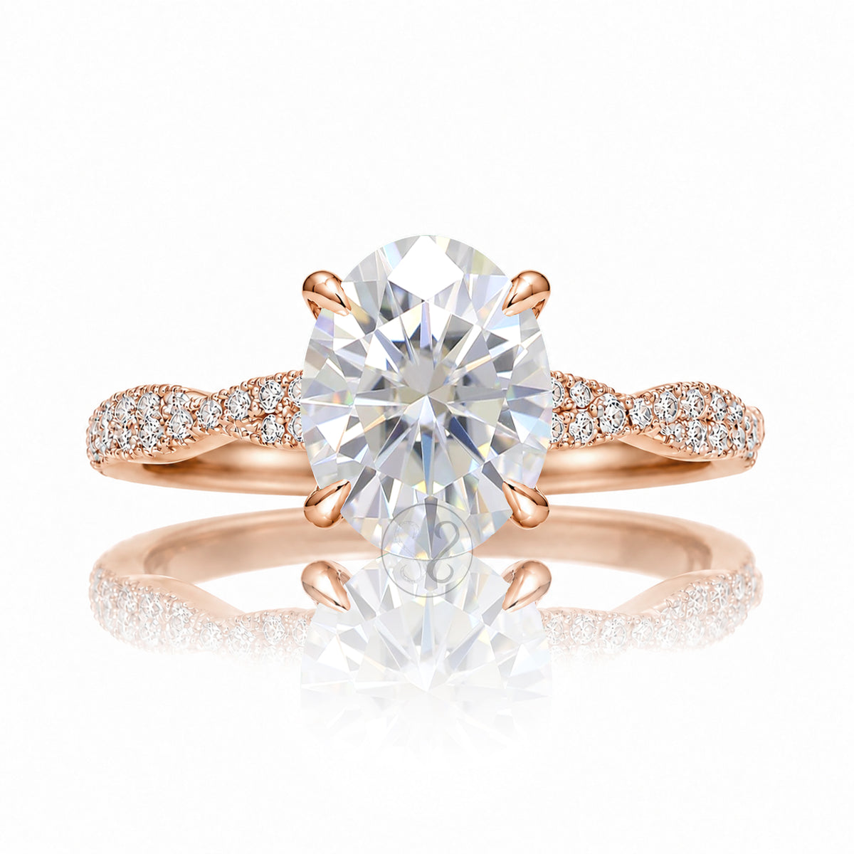 The Seraphina Oval Moissanite Ring