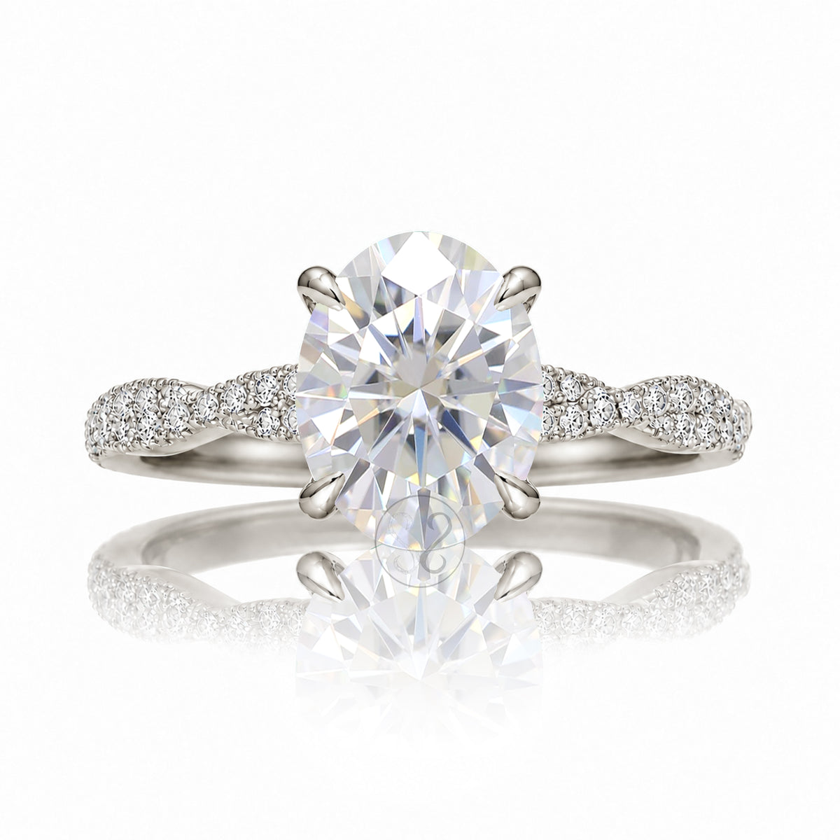 The Seraphina Oval Moissanite Ring