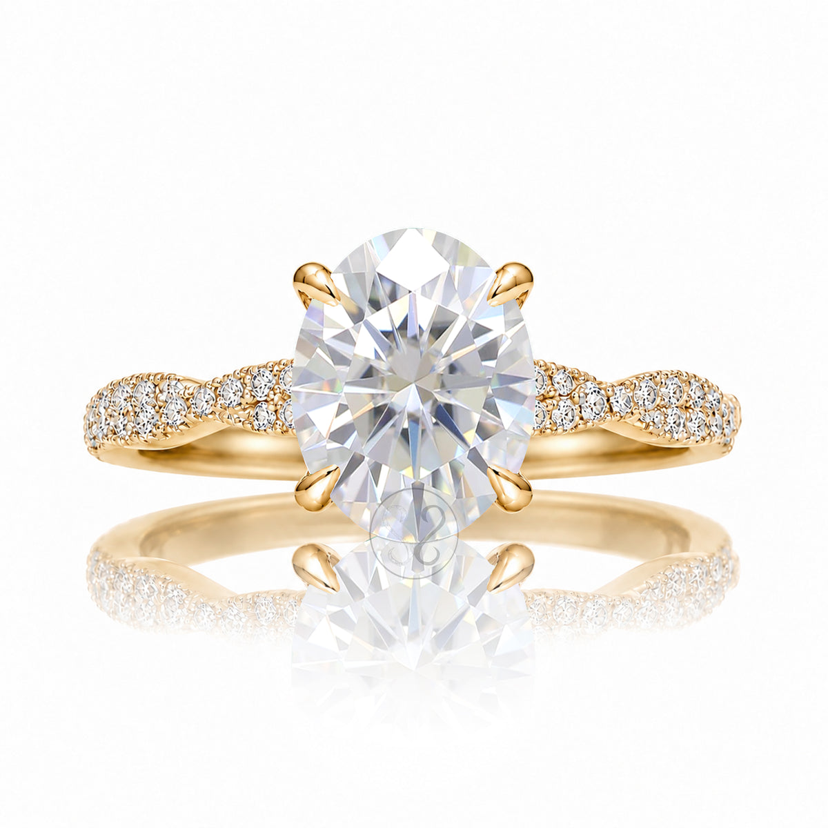 The Seraphina Oval Moissanite Ring