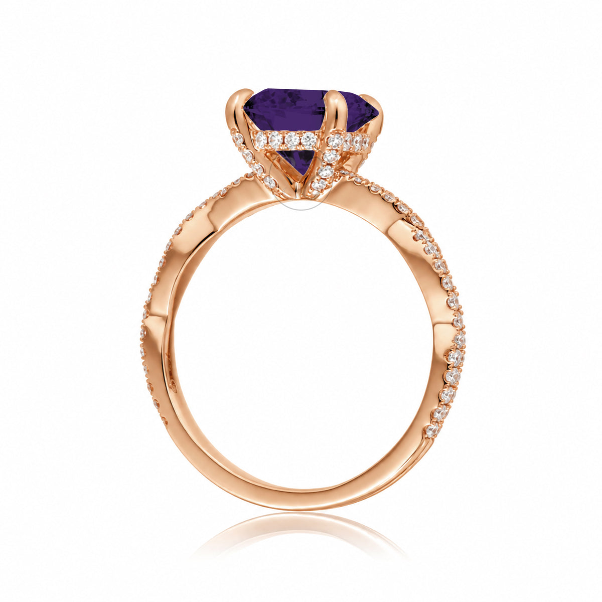 The Seraphina Round Amethyst Ring