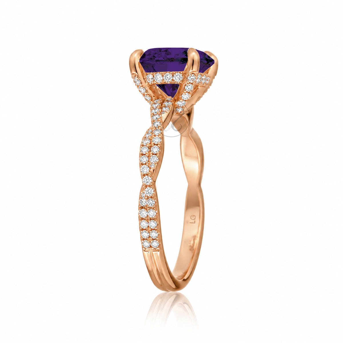 The Seraphina Round Amethyst Ring